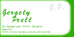 gergely prell business card